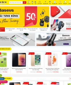 Mẫu website bán phụ kiện điện thoại