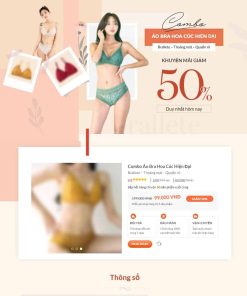 Theme WordPress Landing page bán hàng nội y