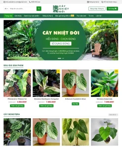 Theme WordPress bán cây xanh 02