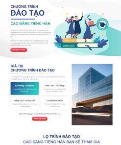 Theme WordPress Landing page đào tạo tiếng Hàn