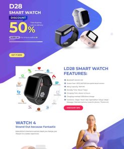 Theme WordPress landing page bán đồng hồ thông minh smartwatch