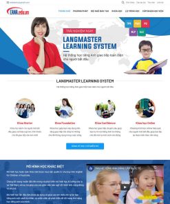 Theme WordPress giới thiệu khóa học trung tâm tiếng anh