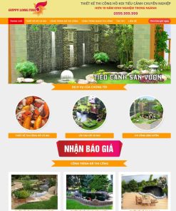 Theme WordPress thi công hồ cá Koi, Tiểu cảnh