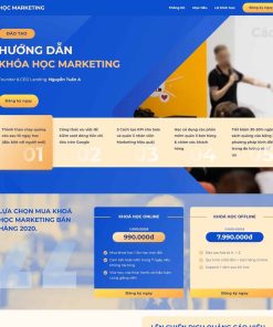 Theme WordPress landing page khóa học Marketing Online