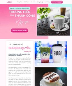 Theme WordPress Landing page nhượng quyền trà sữa
