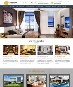Theme WordPress công ty thiết kế, thi công nội thất 03