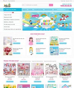 Theme WordPress bán phụ kiện trang trí sinh nhật