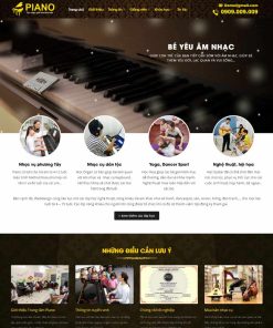 Theme WordPress đào tạo, khóa học piano, nhạc cụ