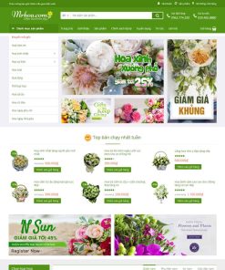 Theme WordPress cửa hàng bán hoa 01
