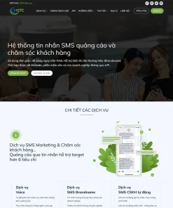 Theme WordPress tổng đài tin nhắn SMS