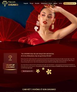 Theme WordPress bán son môi