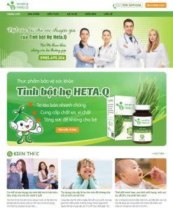 Theme WordPress bán sản phẩm tinh bột hẹ