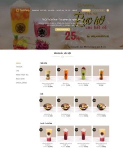 Theme WordPress cửa hàng trà sữa tocotoco