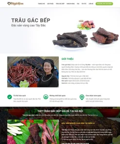 Theme WordPress thịt trâu gác bếp, bò một nắng