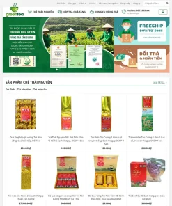 Theme WordPress bán trà xanh 03